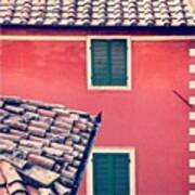 Italian Geometry #house #shutters Poster