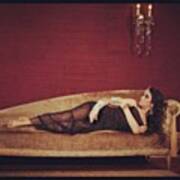 #job #model #dress #girl #couch #sofa Poster