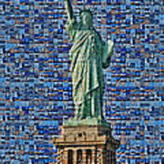 Lady Liberty Mosaic Poster