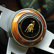 Lamborghini Steering Wheel Emblem Poster