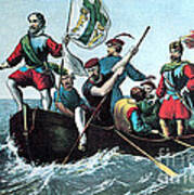Landing Of Columbus At San Salvador Poster