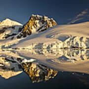 Lemaire Channel At Sunset Antarctic Poster