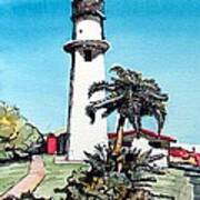 Lighthouse At Diamond Head Poster