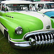 Lime Green 1950s Buick Poster