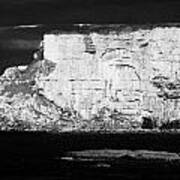 Limestone White Cliffs On The County Antrim Coast Near Ballintoy County Antrim Northern Ireland Poster