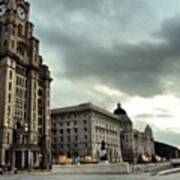 #liverpool #sky #clouds #buildings Poster