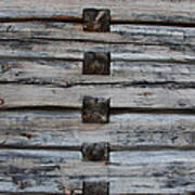 Log House Texture Poster