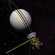 Lone Sentinel At Saturn Poster