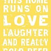 Love And Cold Beer Poster Poster