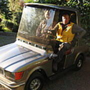 Mercedes Golf Cart Poster