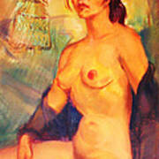 Mexican Indian Nude Beauty Poster