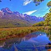 Mirror Lakes At Earl Mountains Poster