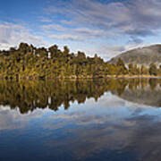 Misty Lake Mapourika Inwestland Np New Poster