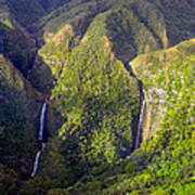 Molokai Hawaii Waterfalls Poster