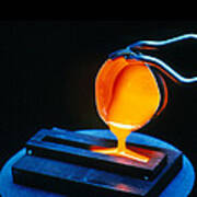 Molten Nuclear Waste Glass Poured Poster