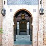 Morocco Pavilion Doorway Lamps Courtyard Fountain Epcot Walt Disney World Prints Poster