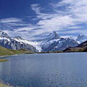 Mt Wetterhorn And Mt Schreckhorn, Alps Poster