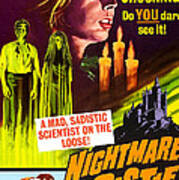 Nightmare Castle, Top Barbara Steele Poster