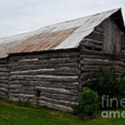 Old Log Building Poster