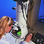 Operator Using A Transmission Electron Microscope Poster