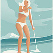 Paddleboarding Seattle Poster