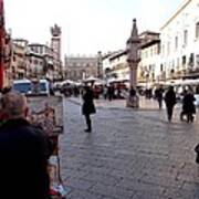 Painting Piazza Delle Erbe Poster