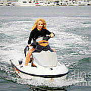 Pamela Anderson Is A Jet Ski Vixen Poster