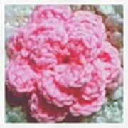 Pink Crochet Flower Made By Me :) Poster