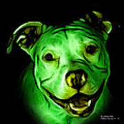 Pitbull Terrier - F - S - Bb - Green Poster