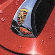 Porsche 356 Raindrops Poster