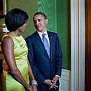 President And Michelle Obama Wait Poster