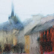 Rain. Carrick On Shannon. Impressionism Poster