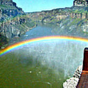 Rainbow At Shoshone Falls Id Poster