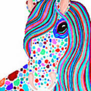 Rainbow Spotted Horse 2 Poster