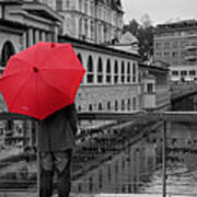 Rainy Days In Ljubljana Poster