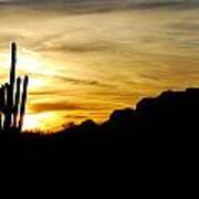 Red Mountain Sunset Poster