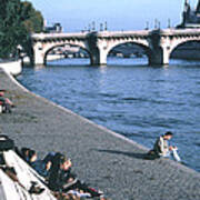Relaxing Along The Seine Poster