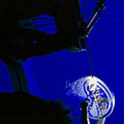 Robot Carrying Out Simulated Brain Surgery Poster
