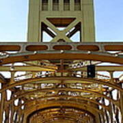 Sacramento California Tower Bridge Crossing The Sacramento Delta River . 7d11570 Poster