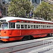San Francisco Streetcar At The Orpheum Theatre - 5d17999 Poster