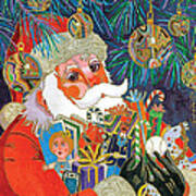 Santa And Gifts Poster