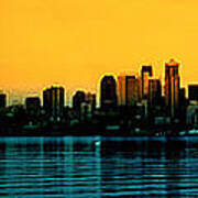 Seattle Skyline 2 Poster