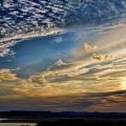 Sunset-lake Buchanan Texas Poster