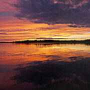 Sunset Lake Nakamun Poster