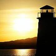 Lake Havasu Sunset Lighthouse Poster