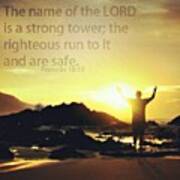 The Lord Is My Strong Tower #proverbs Poster