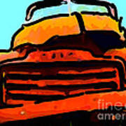 The Old Jalopy . 7d8396 . Color Sketch Style Poster