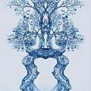 Tree 14 Blue 2 Poster