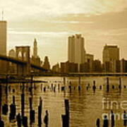 View From Brooklyn Bridge Park Poster