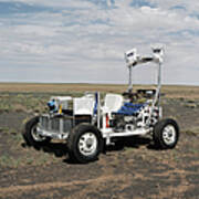 View Of A 1-g Lunar Rover Vehicle Poster